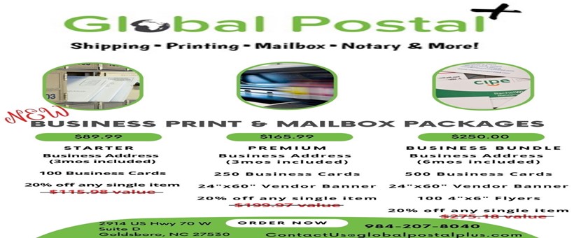 Business Print & Mail Packages Available